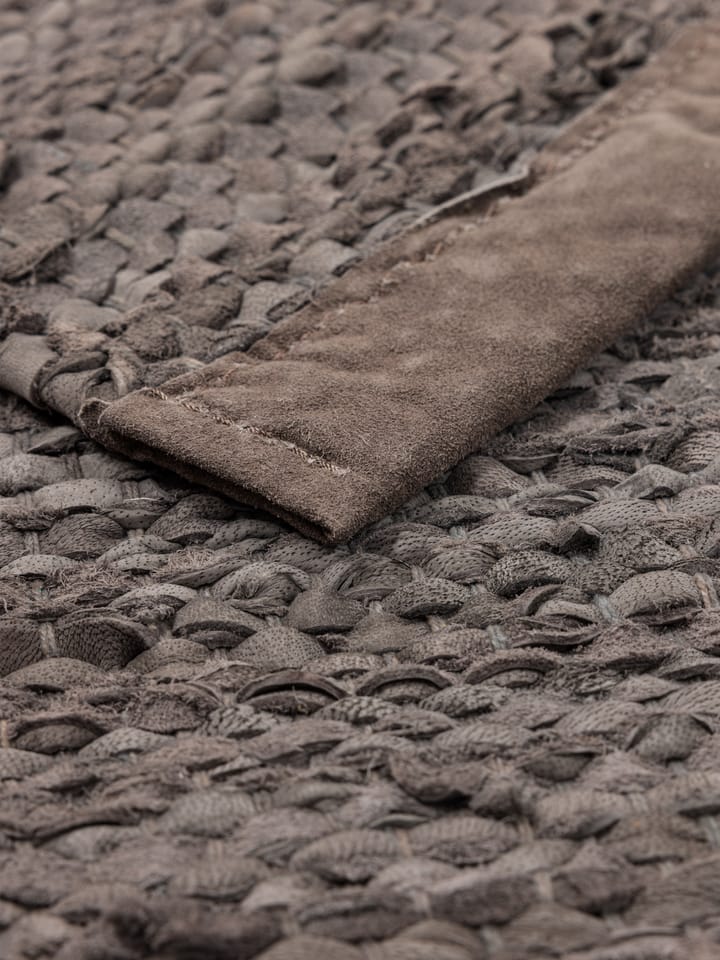 Leather Teppich 200 x 300cm, Wood (braun) Rug Solid