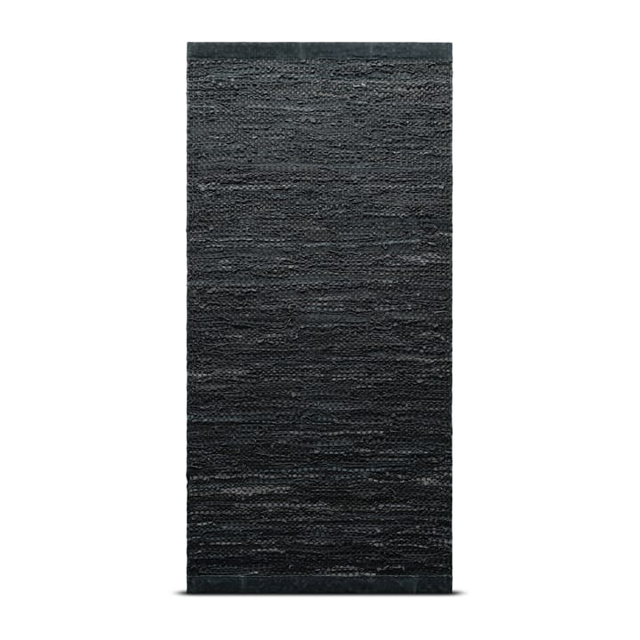 Leather Teppich 60 x 90cm - dark grey (dunkelgrau) - Rug Solid