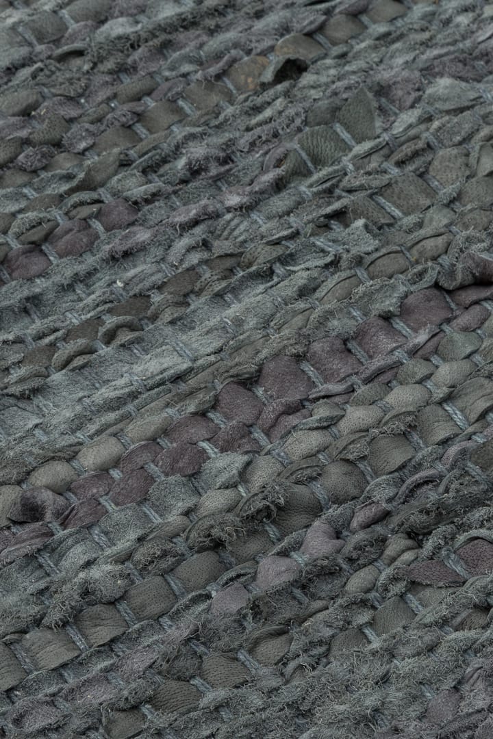 Leather Teppich 60 x 90cm - Dark grey (dunkelgrau) - Rug Solid