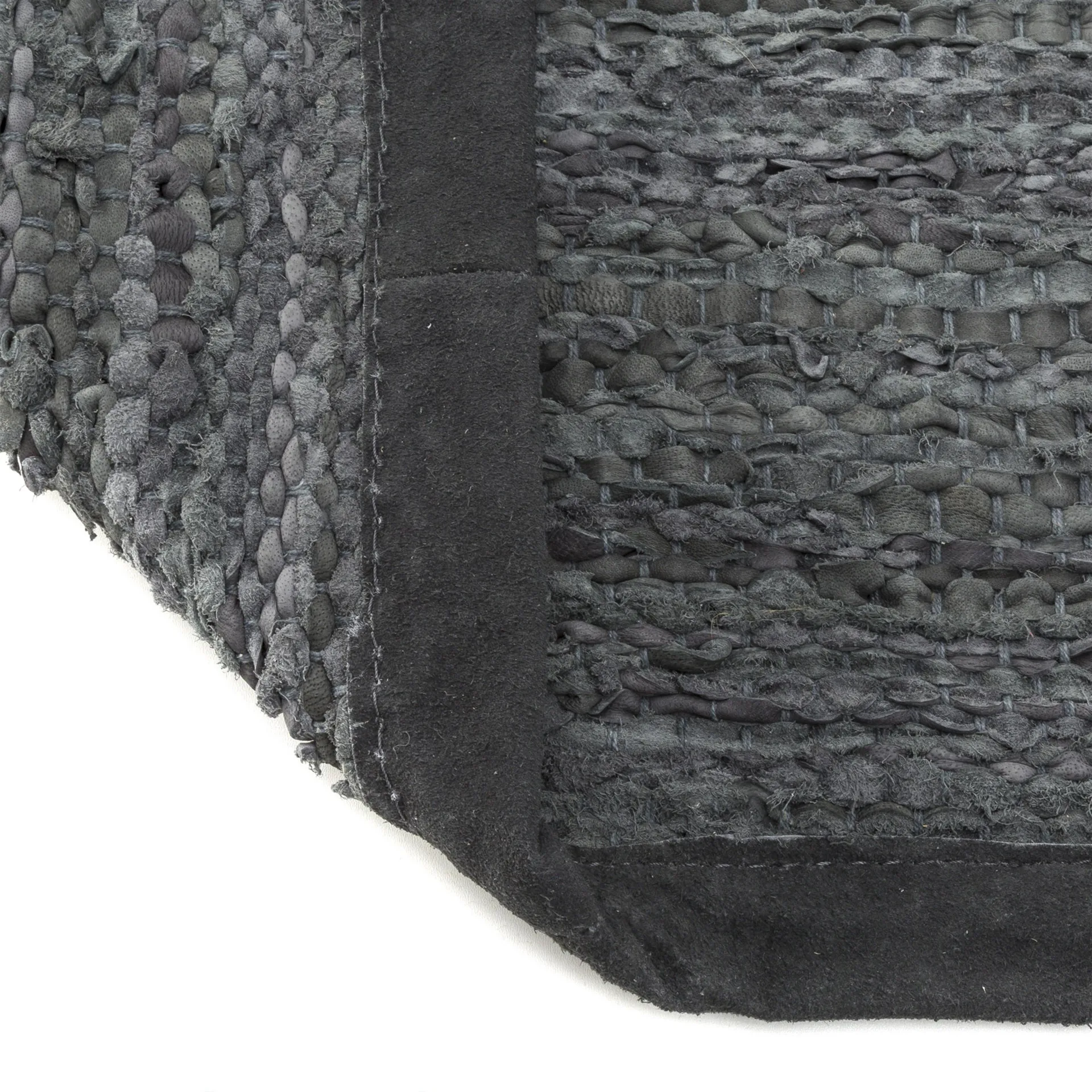 Leather Teppich 60 x 90cm, Dark grey (dunkelgrau) Rug Solid