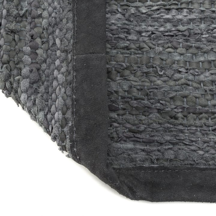 Leather Teppich 60 x 90cm - Dark grey (dunkelgrau) - Rug Solid