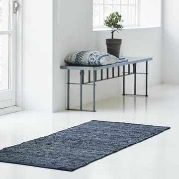 Leather Teppich 60 x 90cm - Dark grey (dunkelgrau) - Rug Solid