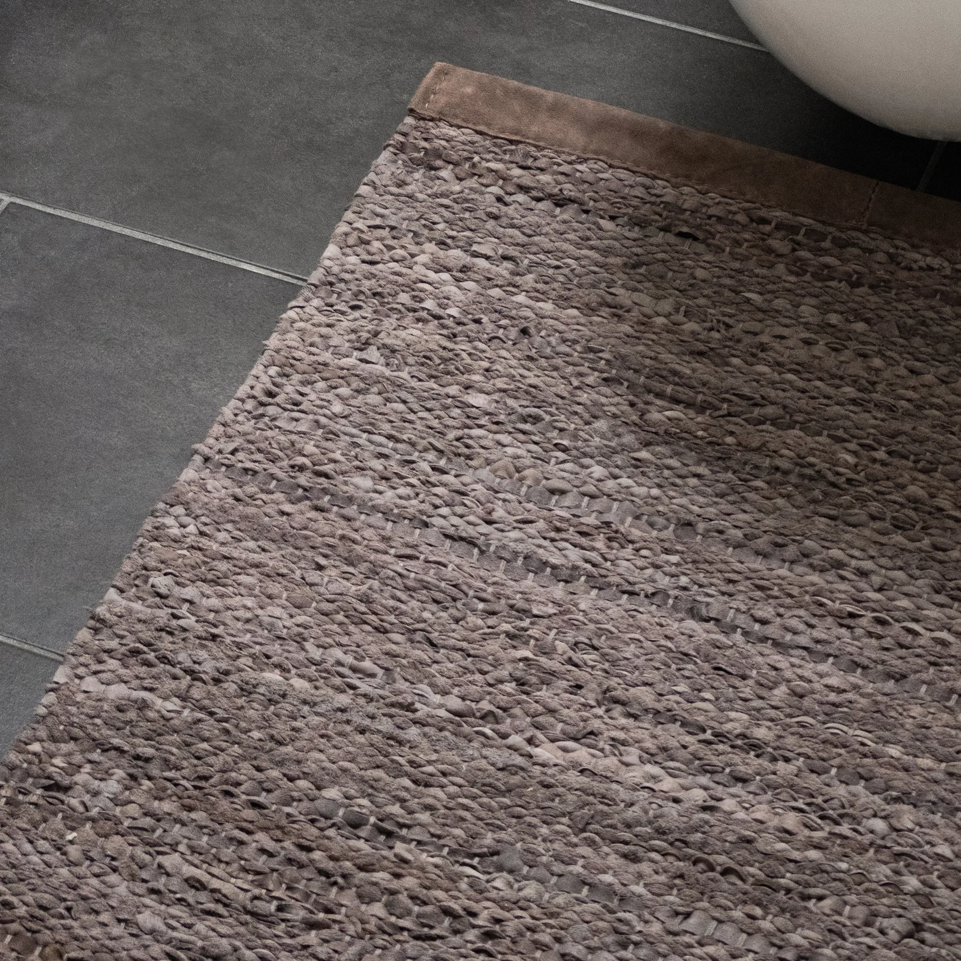 Leather Teppich 60 x 90cm, Wood (braun) Rug Solid