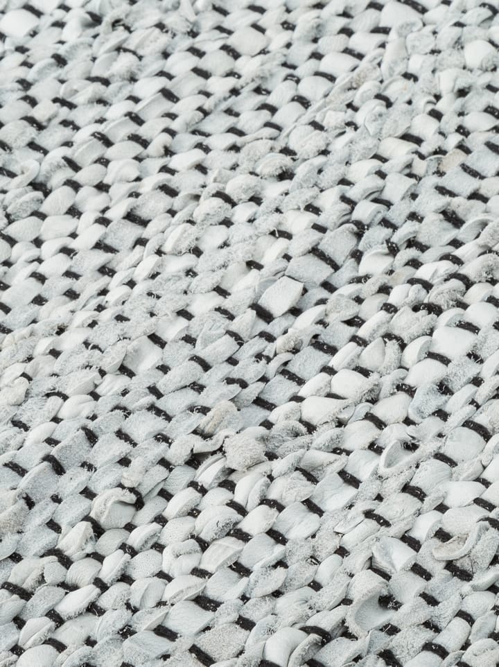 Leather Teppich 65 x 135cm - Light grey (hellgrau) - Rug Solid