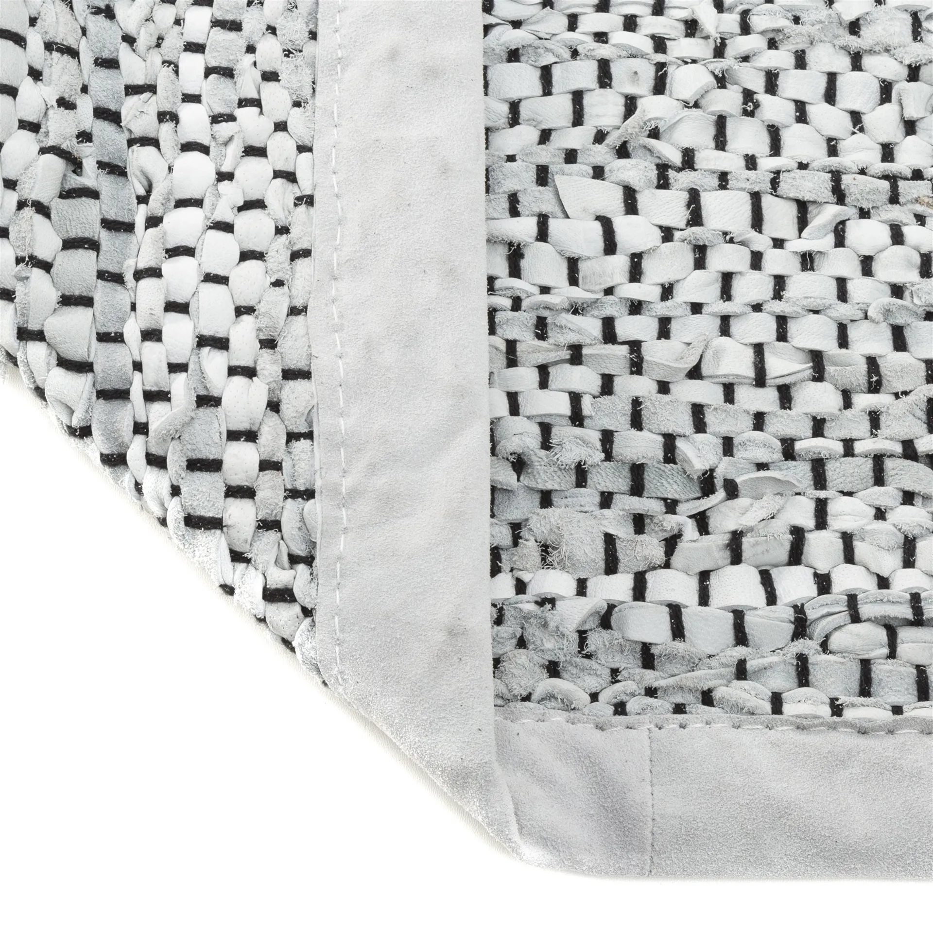 Leather Teppich 65 x 135cm, Light grey (hellgrau) Rug Solid