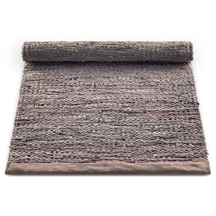 Leather Teppich 65 x 135cm - Wood (braun) - Rug Solid