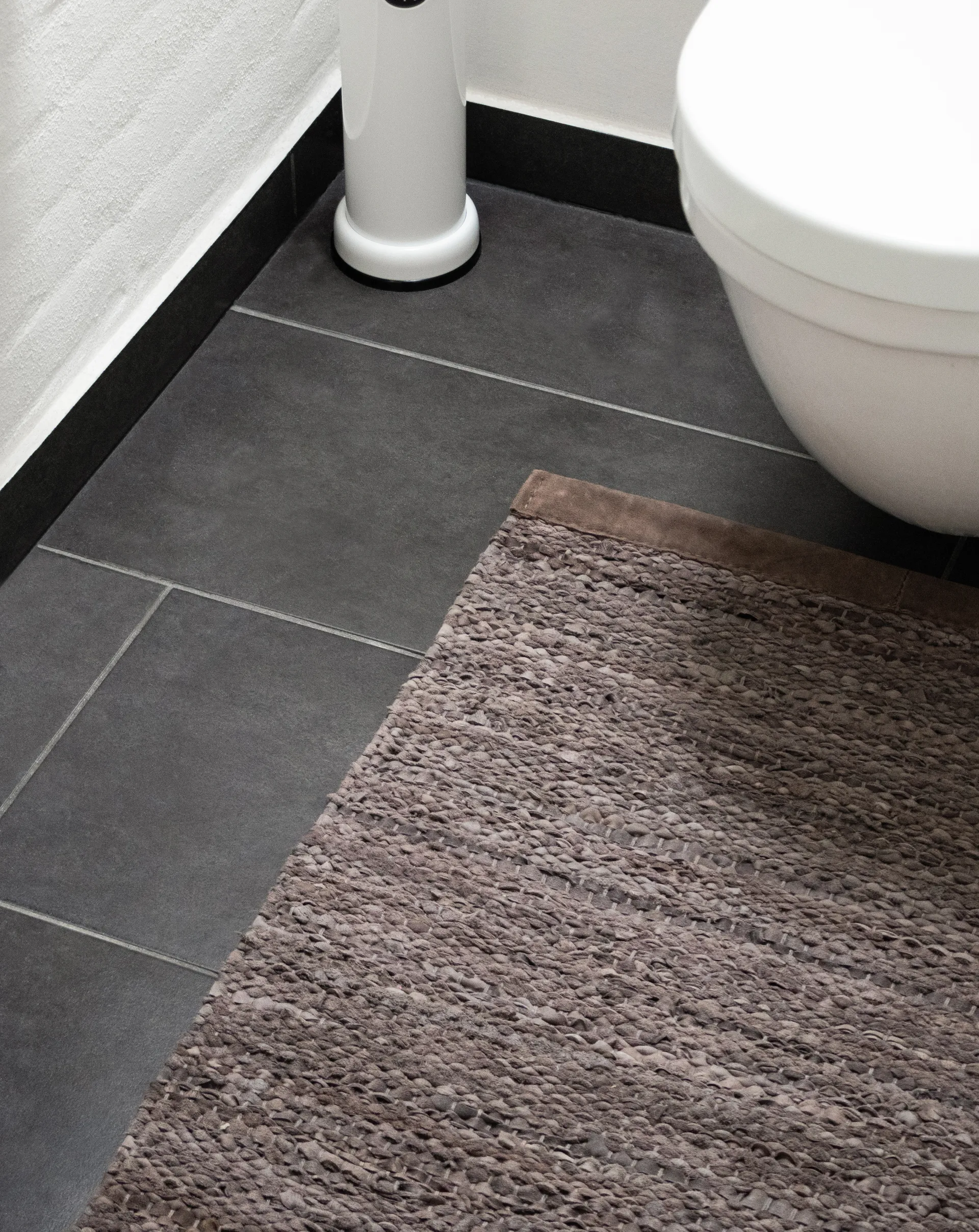 Leather Teppich 65 x 135cm, Wood (braun) Rug Solid