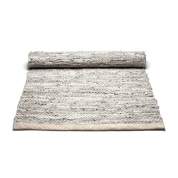 Leather Teppich 75 x 200cm - Beige - Rug Solid