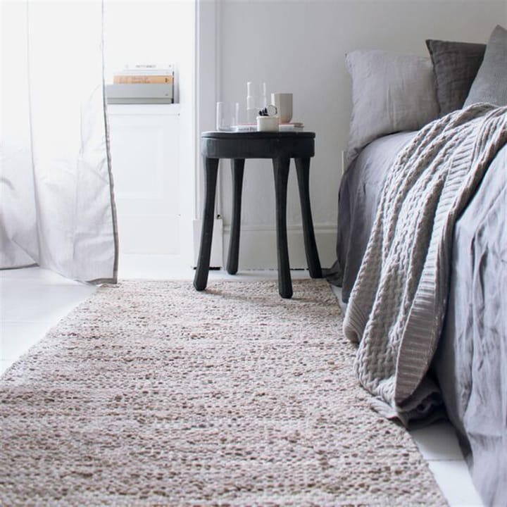 Leather Teppich 75 x 200cm, Beige Rug Solid