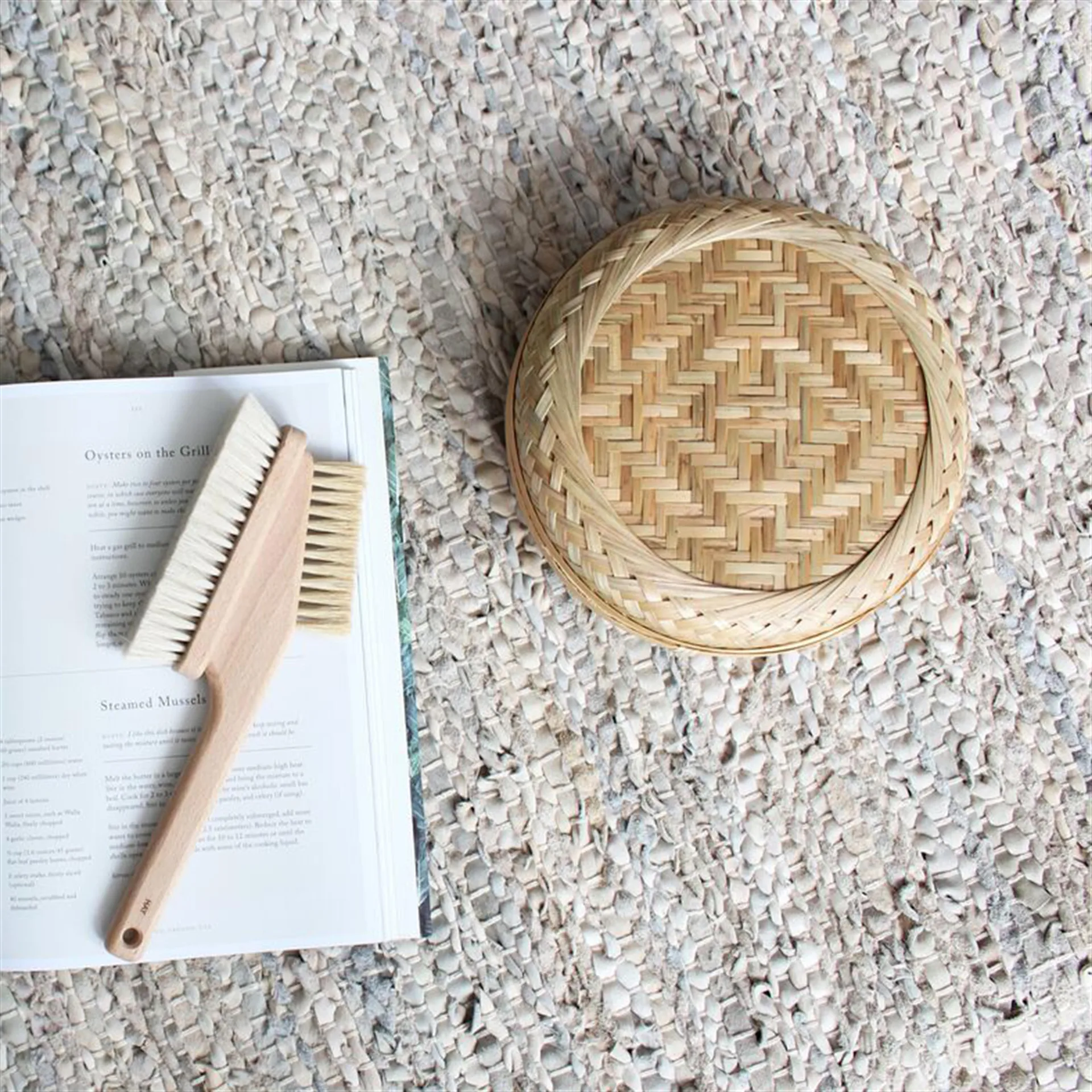 Leather Teppich 75 x 200cm, Beige Rug Solid