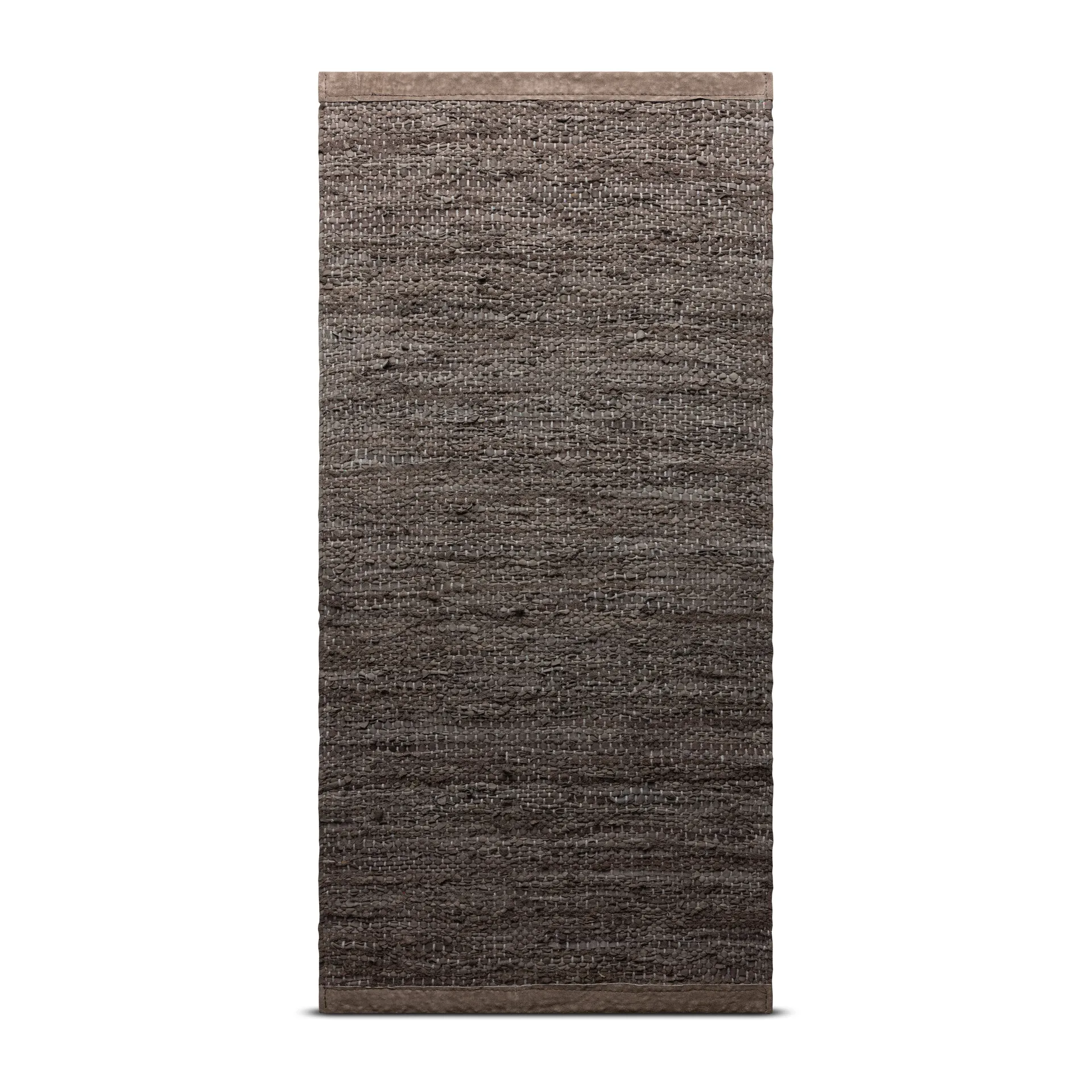 Leather Teppich 75 x 200cm, Wood (braun) Rug Solid
