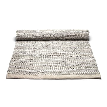 Leather Teppich 75 x 300cm - Beige - Rug Solid
