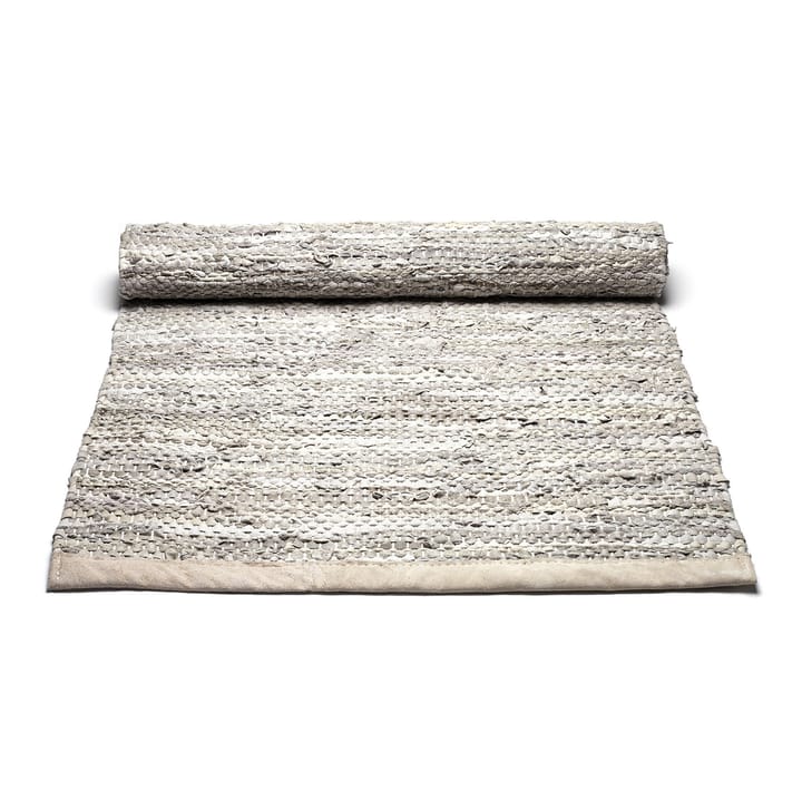 Leather Teppich 75 x 300cm, Beige Rug Solid