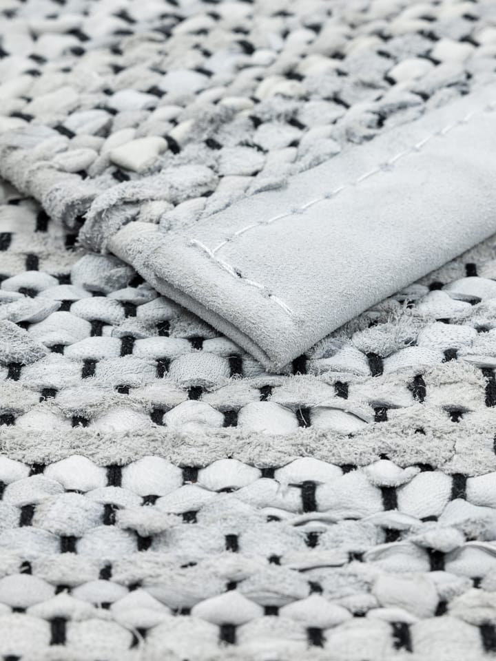 Leather Teppich 75 x 300cm, Light grey (hellgrau) Rug Solid