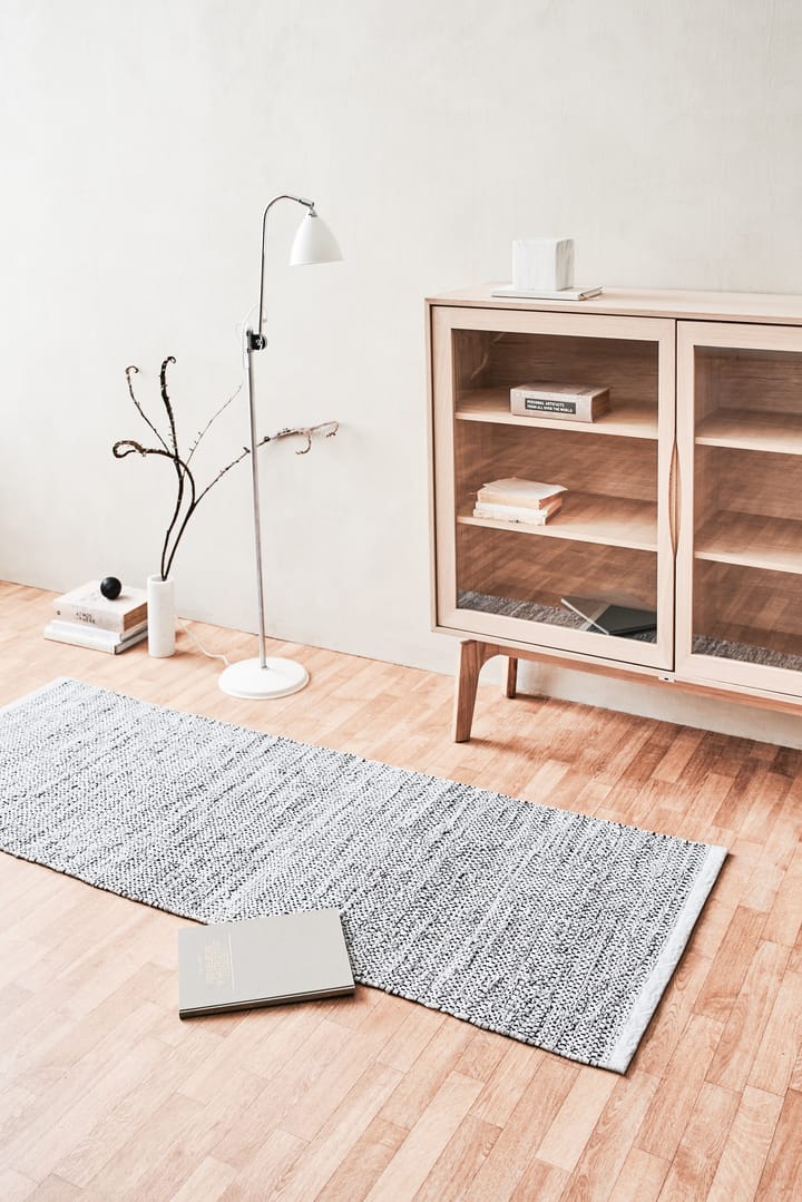 Leather Teppich 75 x 300cm, Light grey (hellgrau) Rug Solid