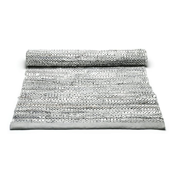 Leather Teppich 75 x 300cm, Light grey (hellgrau) Rug Solid