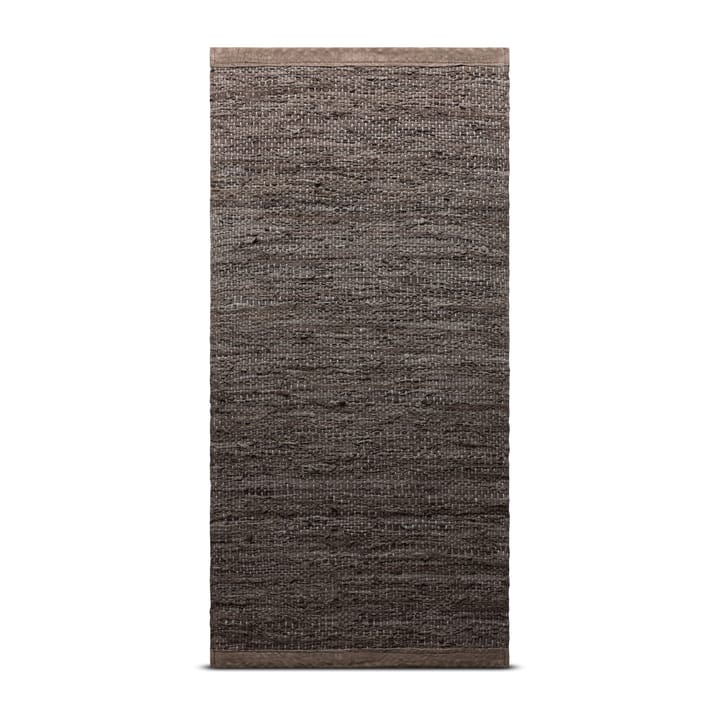 Leather Teppich 75 x 300cm - Wood (braun) - Rug Solid