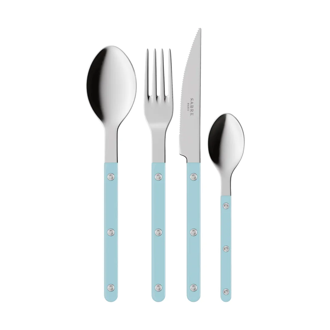 Bistrot solides Besteckset 4-teilig, Pastel blue SABRE Paris