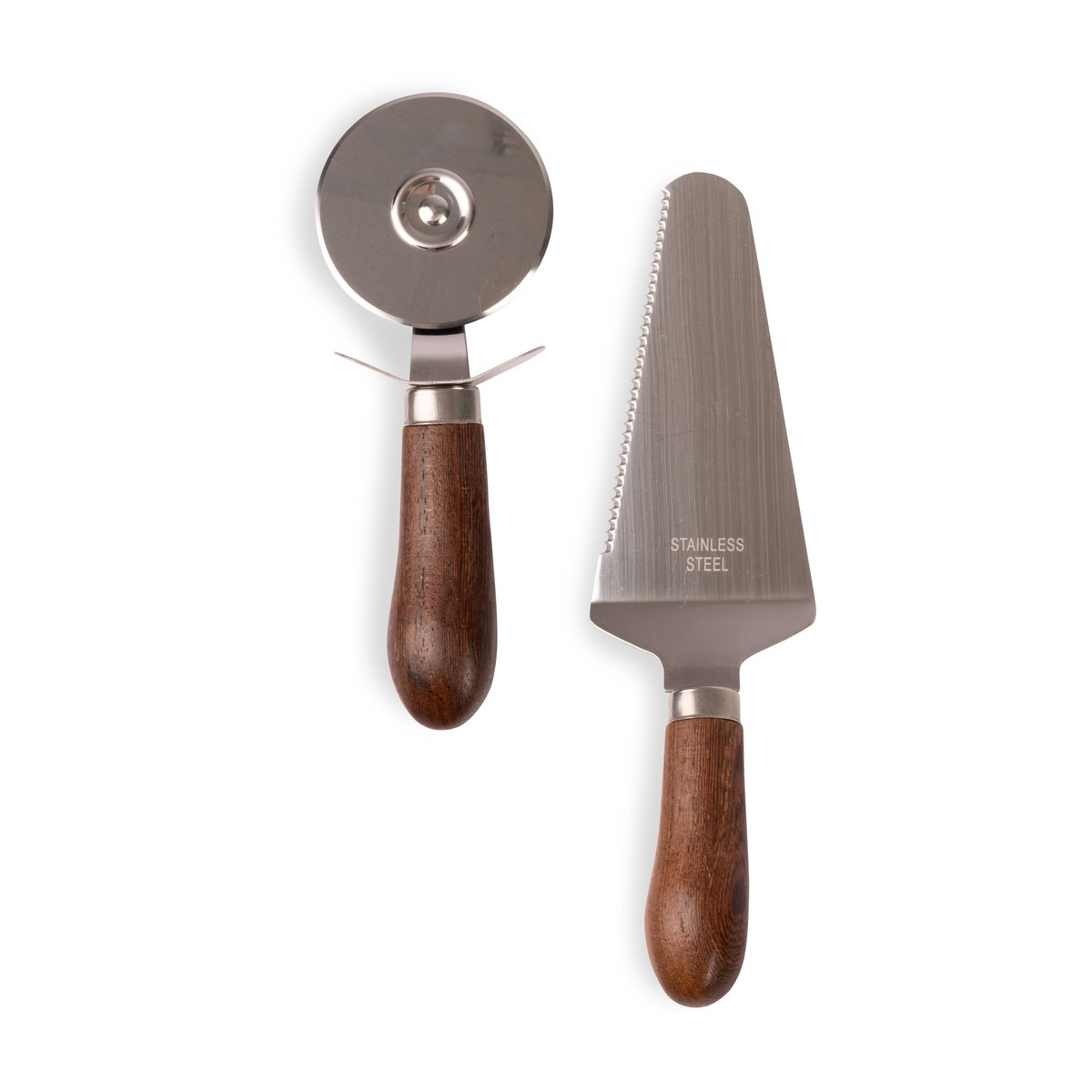 Sagaform Astrid Pizza-und Pajset Braun-silber