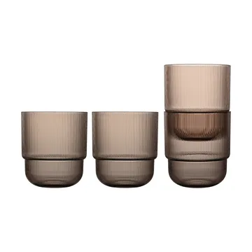 Billi Wasserglas 40 cl 4er Pack - Braun - Sagaform