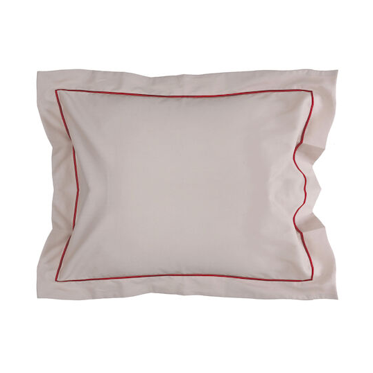 Sagaform Carl Kissenbezug 50x60 cm Beige-Weinrot