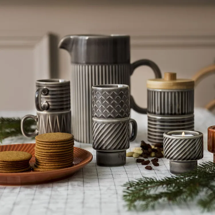 Coffee & More Espressotasse 4er Pack, Grau Sagaform