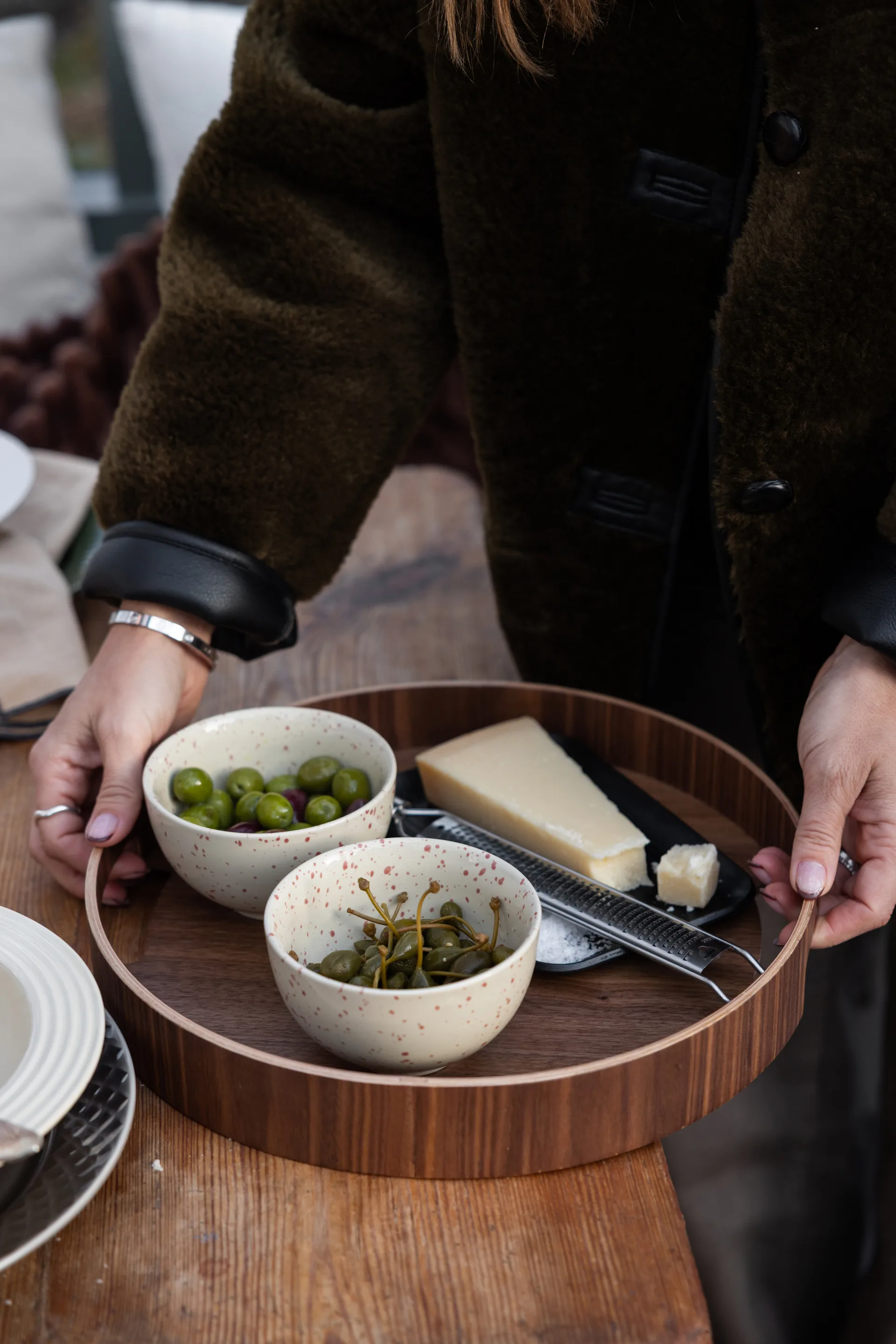 Ditte Schale 2er-Pack, Beige-Weinrot Sagaform