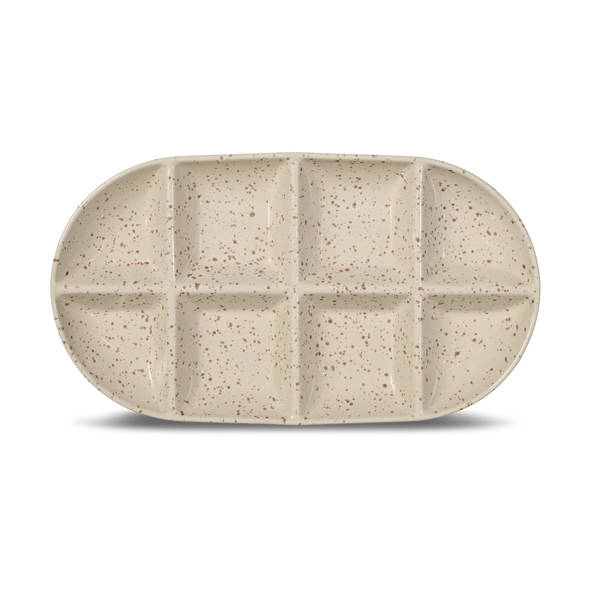 Ditte Servierplatte groß 20x36 cm, Beige-Weinrot Sagaform