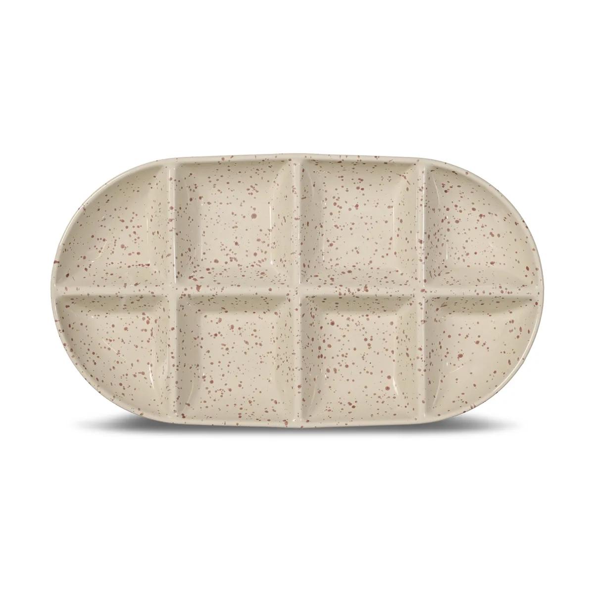 Sagaform Ditte Servierplatte groß 20×36 cm Beige-Weinrot Sagaform Ditte Servierplatte groß 20×36 cm Beige-Weinrot