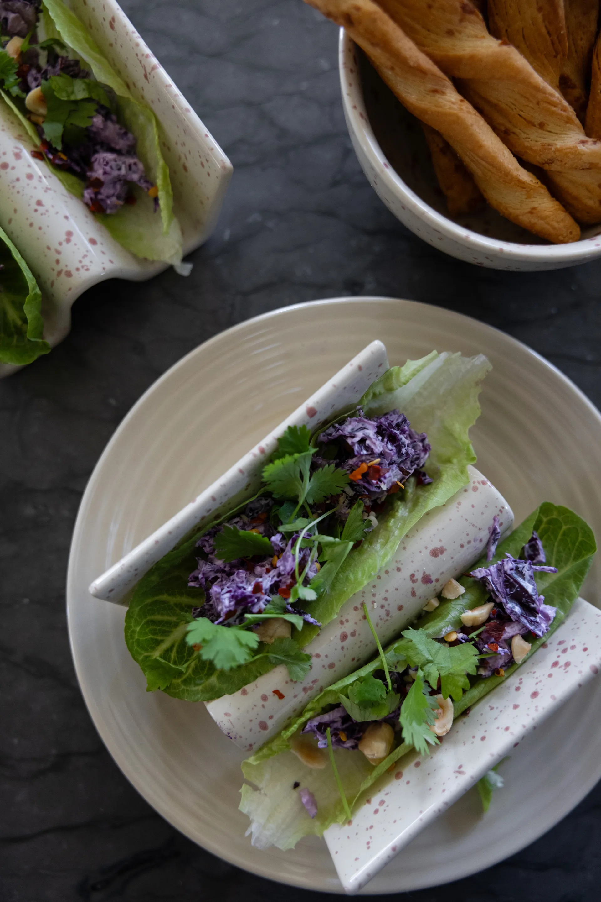 Ditte Taco Halter 2er-Pack, Beige-Weinrot Sagaform