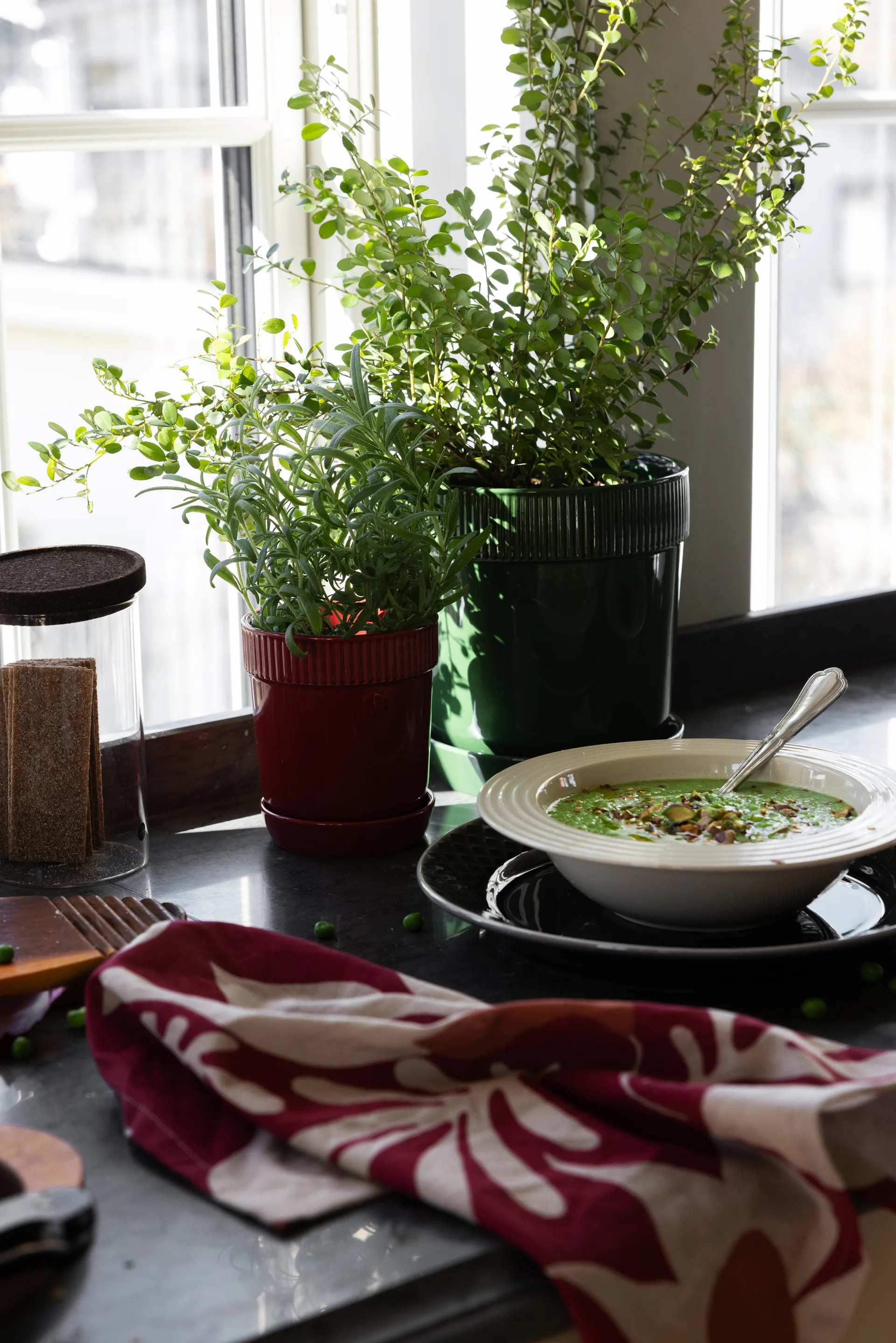 Edith Küchentuch 50x70 cm 2er-Pack, Weinrot Sagaform