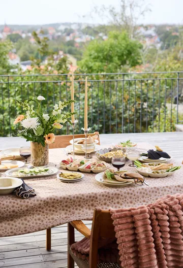 Edith Tischdecke 150x280 cm - Gemischt beige - Sagaform