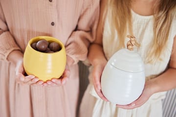 Ellen Harzgefäß mit Deckel Ø11,5 cm - Creme - Sagaform