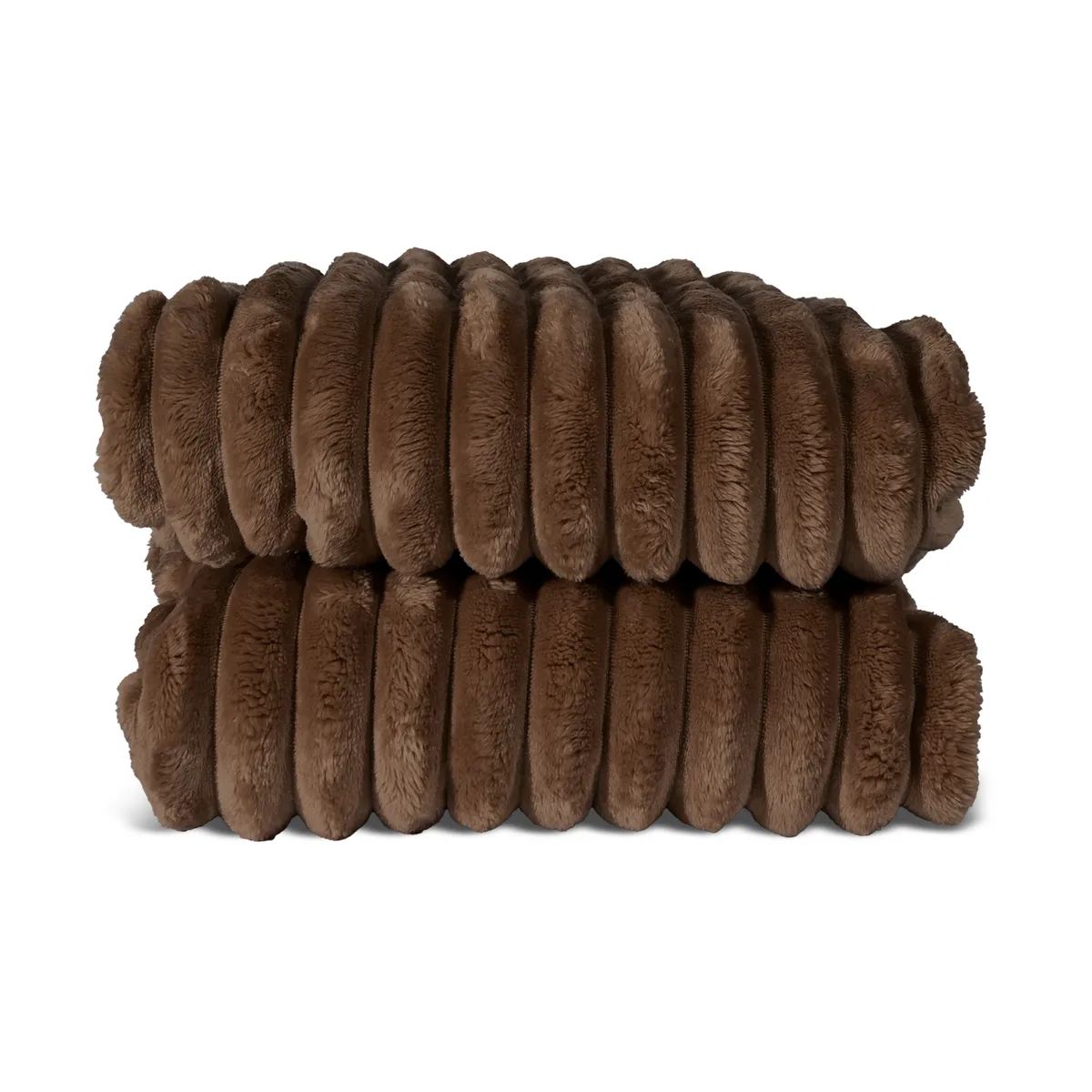 Sagaform Esther Fleece-Wolldecke Dunkelbraun