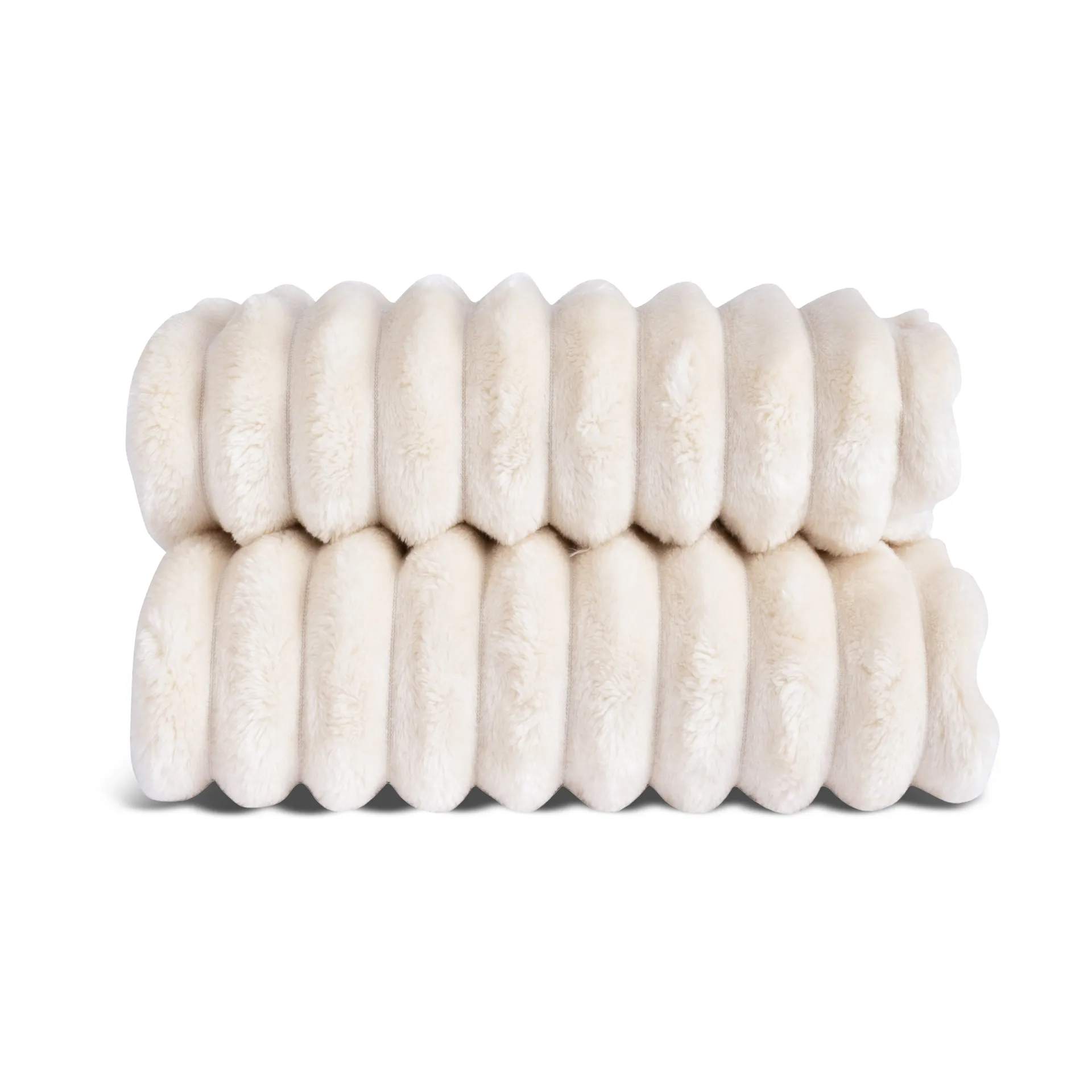 Esther Fleece-Wolldecke, Elfenbeinfarbend Sagaform