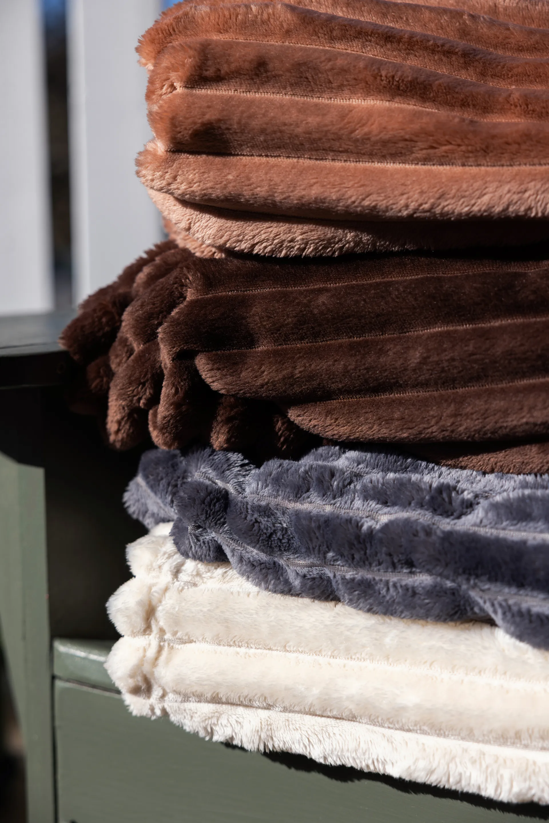 Esther Fleece-Wolldecke, Elfenbeinfarbend Sagaform