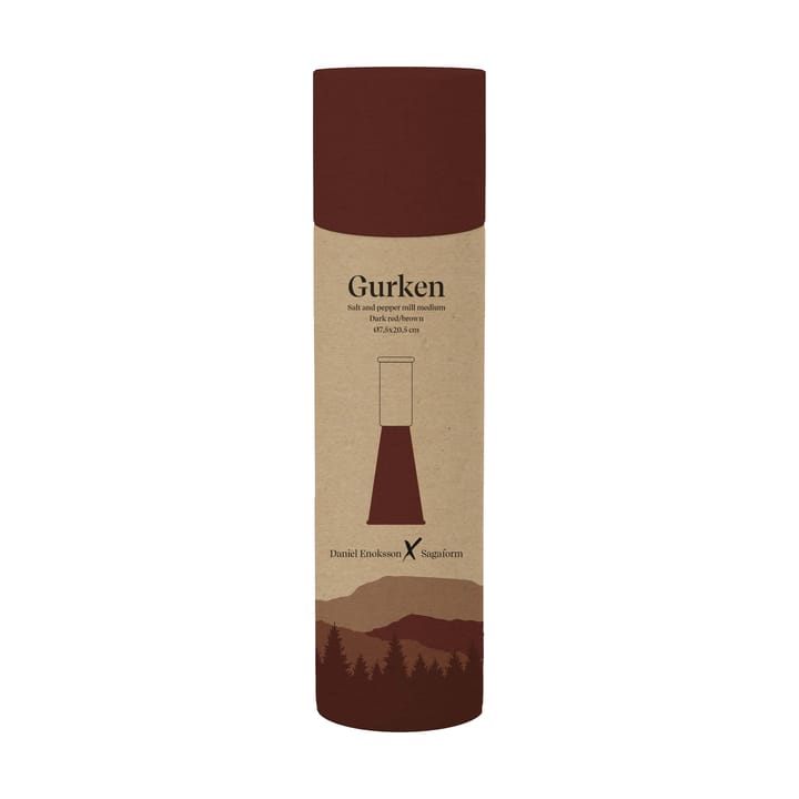 Gurken Salz- und Pfeffermühle mittel 20,5 cm, Rot-braun Sagaform