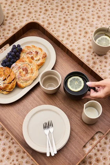 Inka Dessertteller - Beige-warm grau, Ø17 cm - Sagaform