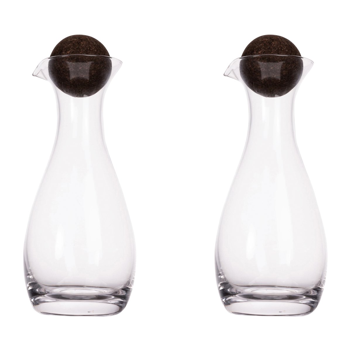 Sagaform Nature Öl/Essig Flasche mit Korkkugel 2er Pack 35cl Klar-dunkelbraun