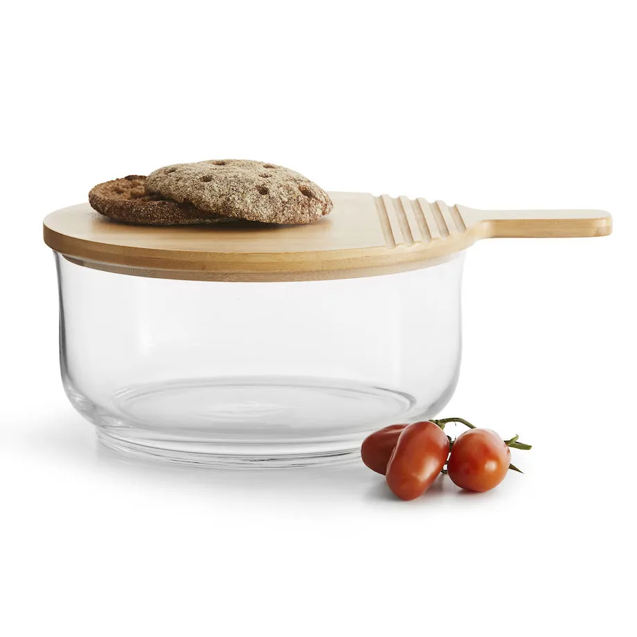 Nature Salatschale mit Bambusdeckel, Ø21cm Sagaform