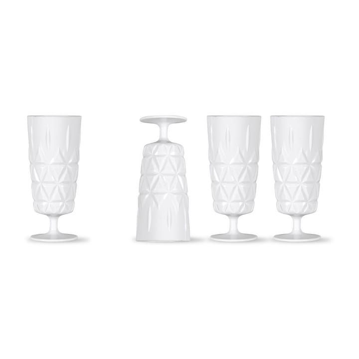 Picknick Champagnerglas 4er Pack - Weiß - Sagaform