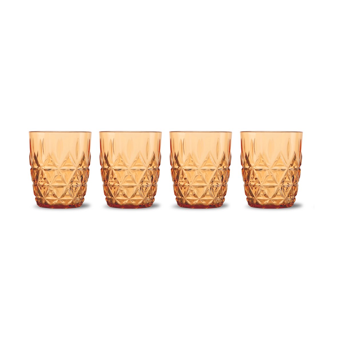 Sagaform Picknick Juni Wasserglas 28 cl 4er-Pack Amber