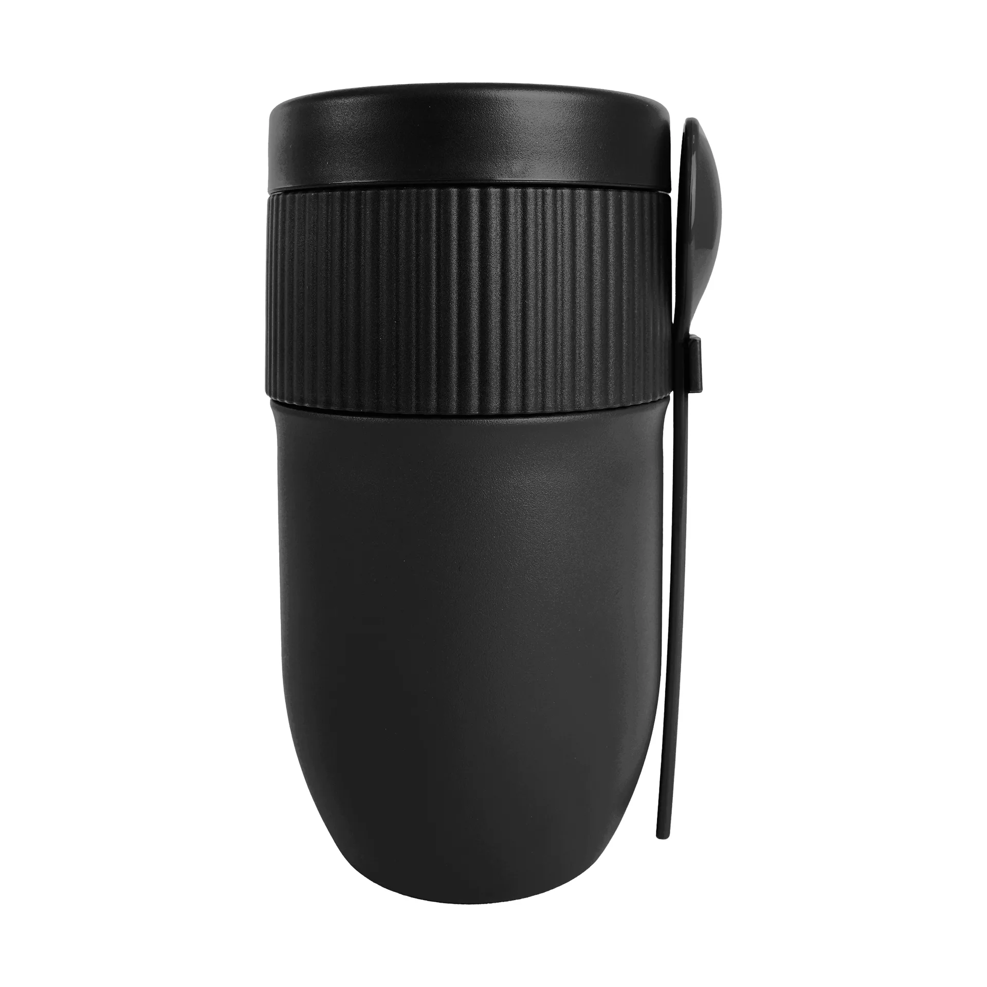 Ted Thermos-Joghurtbecher mit Löffel, Schwarz, 32 cl Sagaform