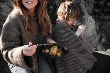 Ulli Decke 130x170 cm - Grau gestreift - Sagaform