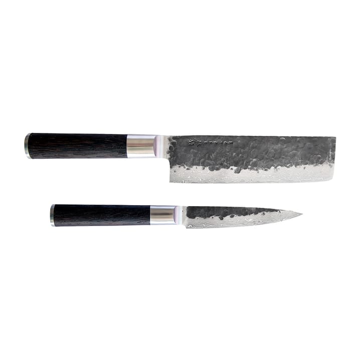 Kuro Nakiri 18 cm mit Petty 11 cm - 2-teilig - Satake