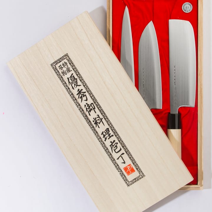 Satake Houcho Messer-Set nakiri, sashimi & santoku - 3 Teile - Satake