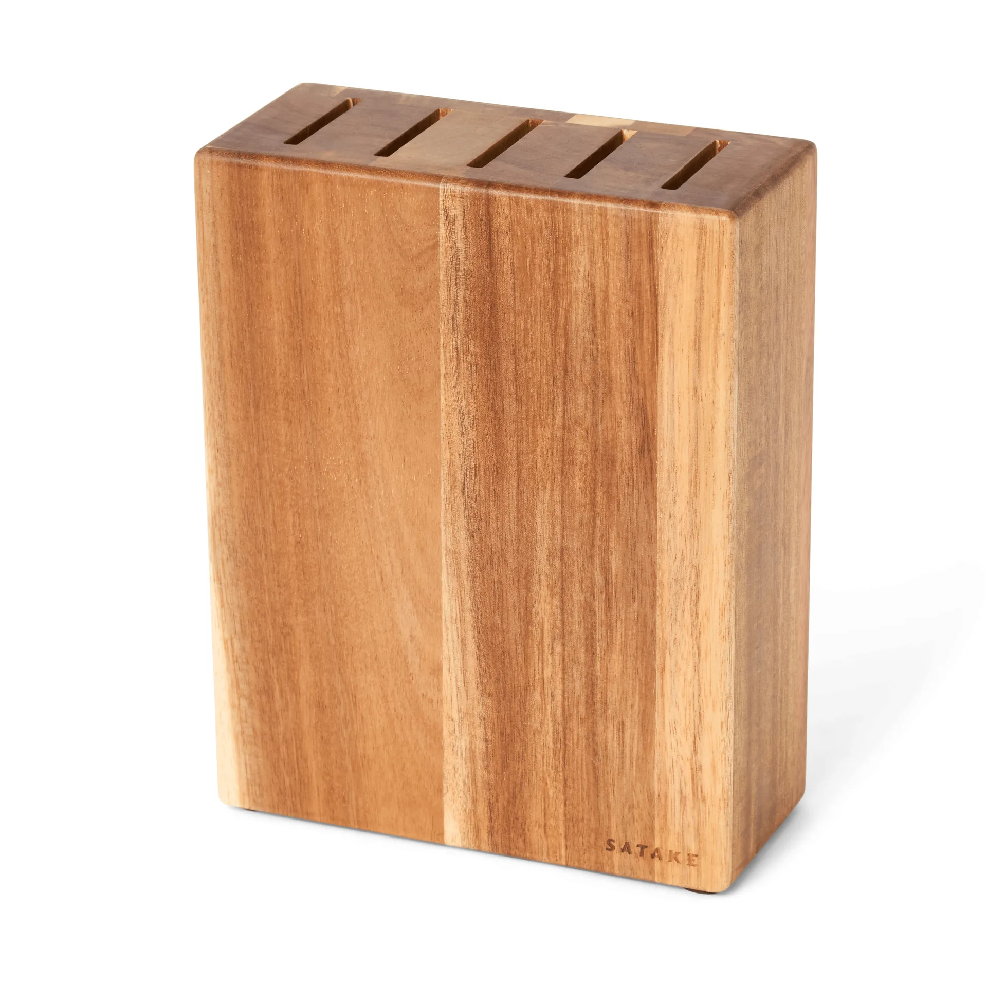 Satake Messerblock, Akazie, 5 Messer, 22,8x18x8 cm Satake