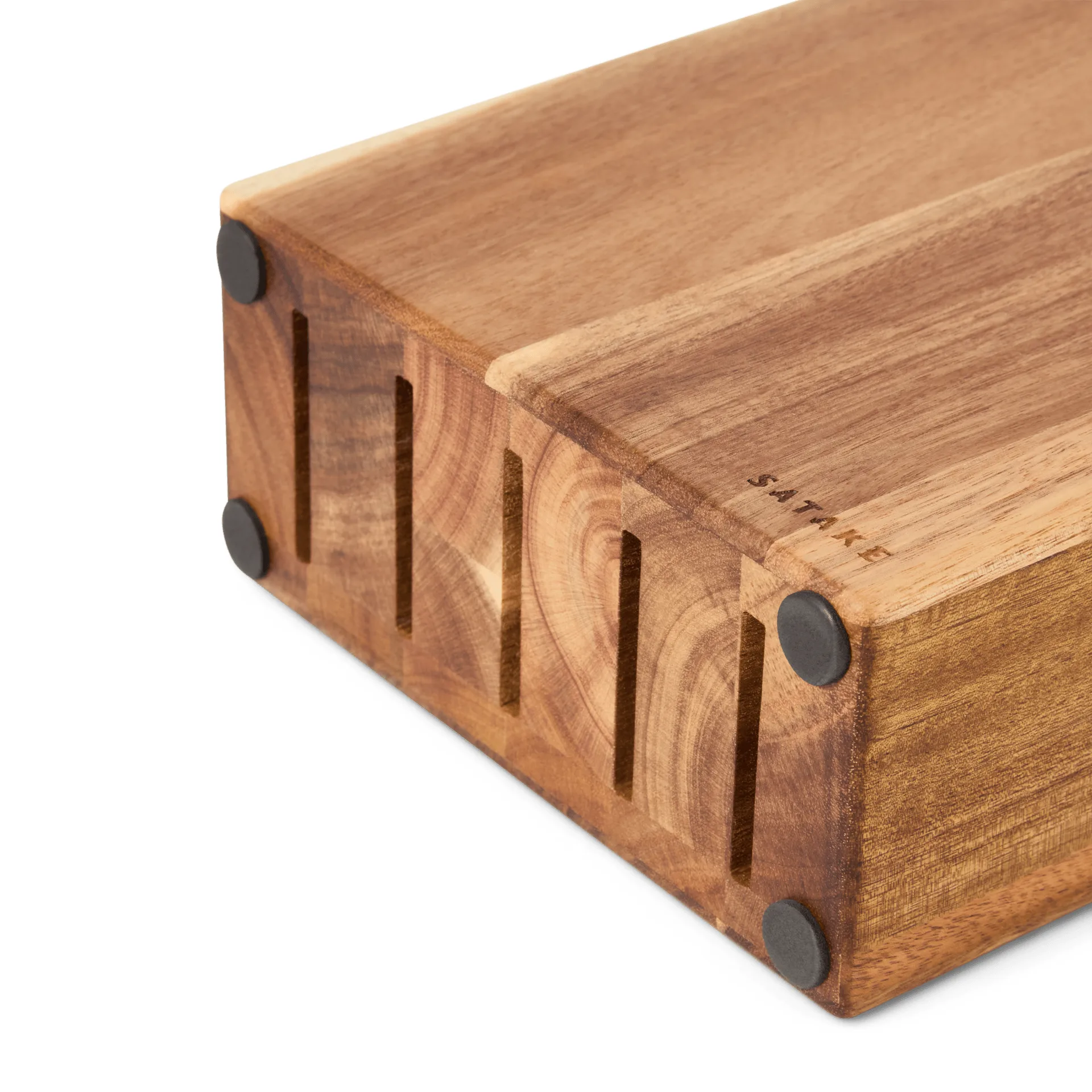 Satake Messerblock, Akazie, 5 Messer, 22,8x18x8 cm Satake