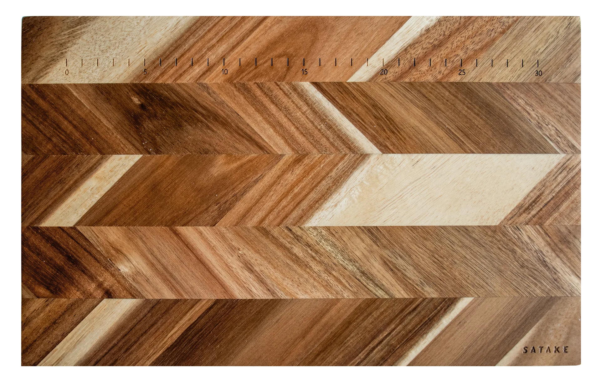 Satake Schneidebrett mit Messpunkten 35,5x23,5 cm, Akazie Satake