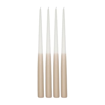 Affinity Spitzkerzen zweifarbig 4er-Pack 32 cm - White-sand - Scandi Essentials